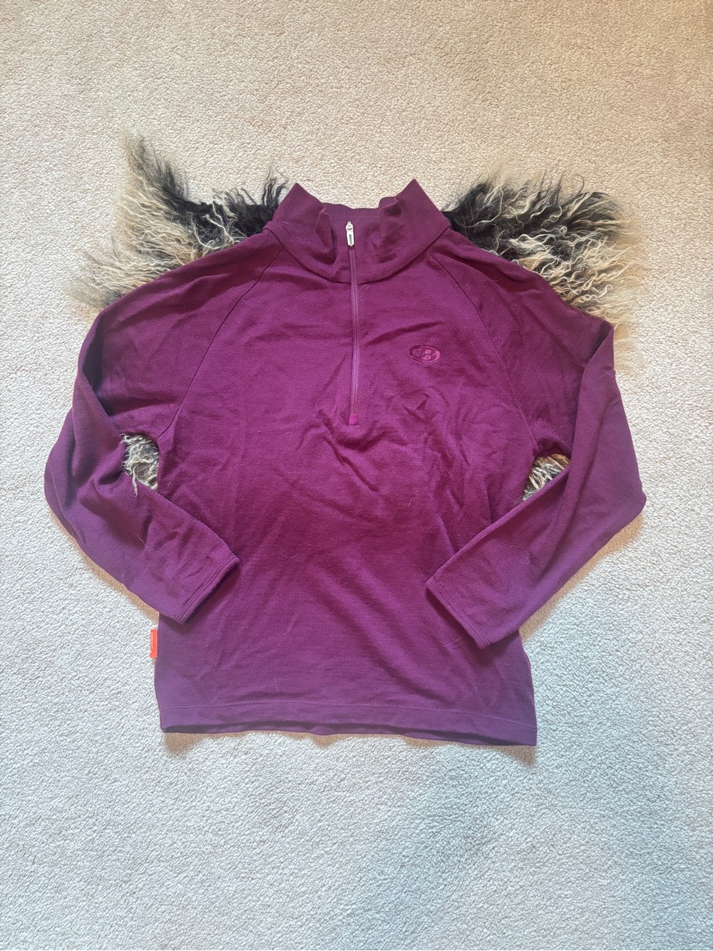 Icebreaker Purple Half-Zip Long Sleeve Top
